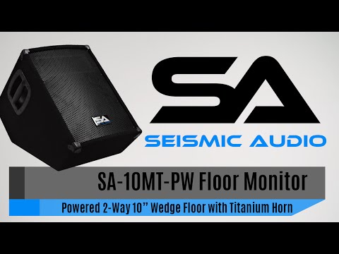 Pair of Powered 10" Floor Monitor PA DJ PRO Audio Speakers - Active 10" Monitors image 11