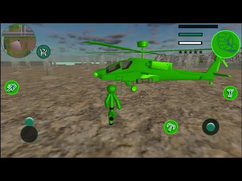 Green Army New Stickman Rope Hero Vice Town City Survival Android Gameplay