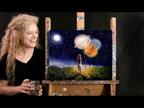 Learn How to Paint BALLOON PLANET DREAM with Acrylic - Paint & Sip at Home - Step by Step Tutorial