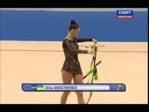 Alina Maksymenko Ribbon Final 2013 European Championships