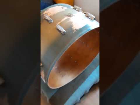 Vintage Gretsch Broadkaster Round Badge 3 ply Bass Drum 14x24 duco lacquer 1948 Super Structure Sale