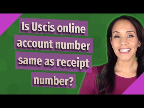 Is Uscis online account number same as receipt number?