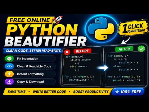 Python Beautifier Online Format Beautify Python Code Instantly 100 Free
