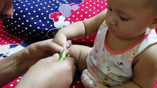 Best Videos Of Cute And Funny Baby Nails cutting