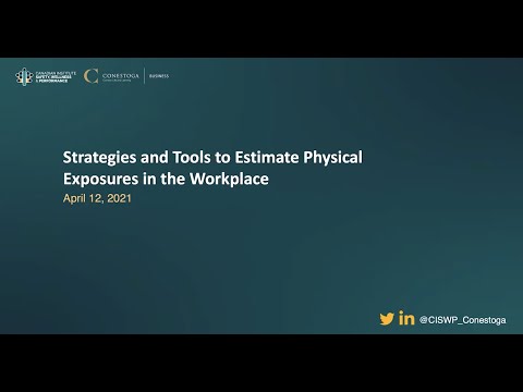 
<span>Strategies and Tools to Estimate Physical Exposures in the Workplace</span>
