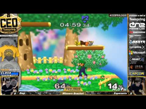 CEO Prologue - Dap vs Esperanto  - SSBM MLG Qualifier