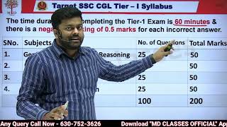 🔥SSC CGL 2021-22 COMPLETE SYLLABUS DISCUSSION | CGL 2021 IMP TOPICS & PATTERN | MD CLASSES