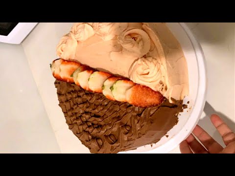 2 in 1 chocolate and vanilla cake @cookingwithhoria  #chocolatecake #vanillacake