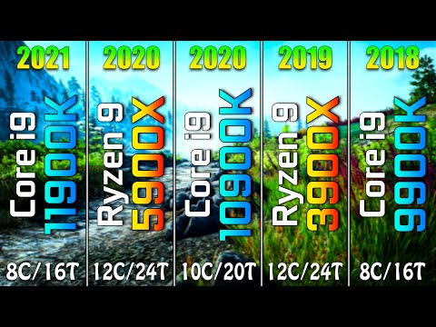 Core i9 11900K vs Ryzen 9 5900X vs Core i9 10900K vs Ryzen 9 3900X vs Core i9 9900K