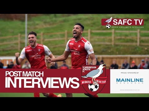 Post Match Interviews: Scarborough Athletic v Colne - 28/10/2017