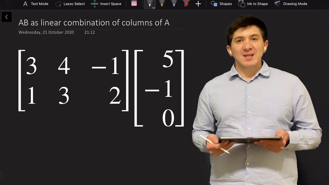 AB Matrix Multiplication as a Linear Combination of Columns of A