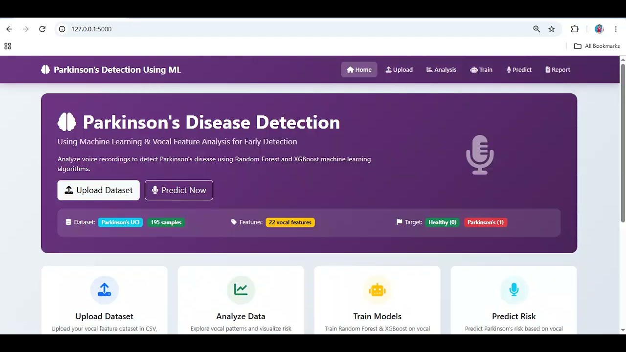 Parkinson's Disease Detection Using Machine Learning