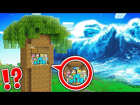EPIC TSUNAMI vs Ukri and Billy Baum Bunker Building Challenge Minecraft!