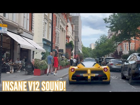 INSANE $5M Ferrari LaFerrari APERTA ACCELERATION Sound, DOWNSHIFT & Reactions in London!