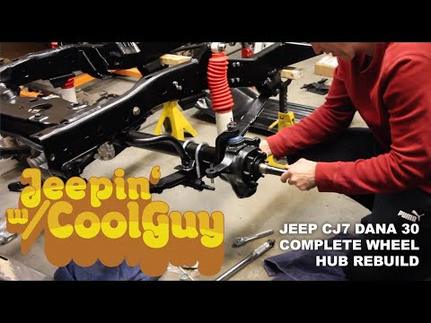 Jeep CJ7 Dana 30 Wheel Hub and Disc Brakes Rebuild