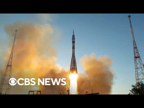 NASA astronaut joins two Russians on trip to International Space Station for 8-month stay
