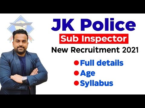 JKP Sub Inspector Notification 2021| Jkp Si Recruitment 2021 | Age, Eligibility @Career Success