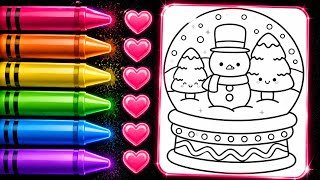 Winter Snowman Coloring Page Tutorial | Shuttle Art Markers