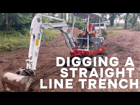 How to Dig a Straight Line Trench Using an Excavator Digger | Step-by-Step