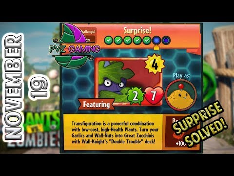 PvZ Heroes: Daily Challenge 11/19/2017 (November 19) – Surprise! [Nov 19]