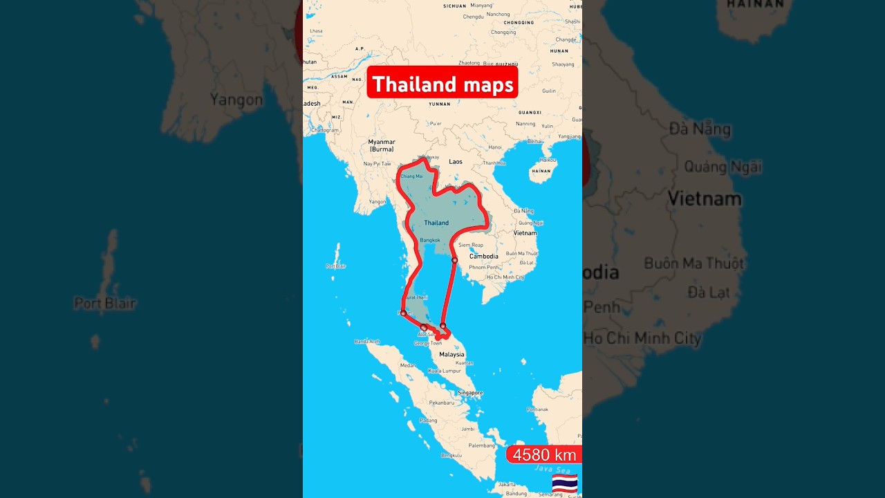 Thailand🇹🇭 full location map travel#thailand #maps #shorts #respect