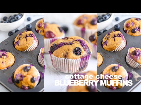 How to Make COTTAGE CHEESE BLUEBERRY MUFFINS | Healthy, High Protein & Low Calorie