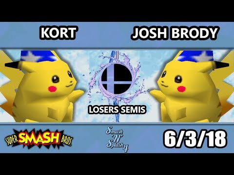 SnS 4 - Kort (Pikachu) Vs. Josh Brody (Pikachu) SSB64 Losers Semis - Smash 64