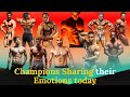 Champions Sharing Their Emotions Today