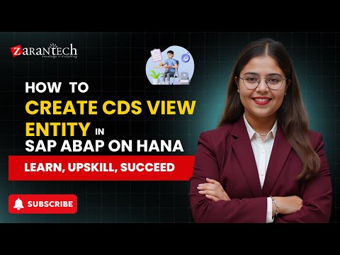 How to Create CDS View Entity in SAP ABAP on HANA | ZaranTech