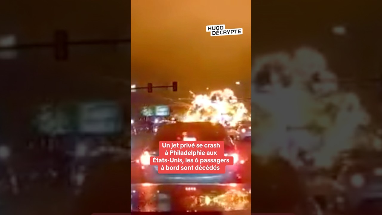 Un avion sanitaire s’écrase à Philadelphie aux Etats-Unis faisant au moins 6 m0rts
