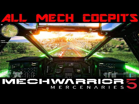 MECHWarrior 5 Mercenaries: All Weapons /// All 51 Mech Cockpits  ///  Firing From Inside The Mechs