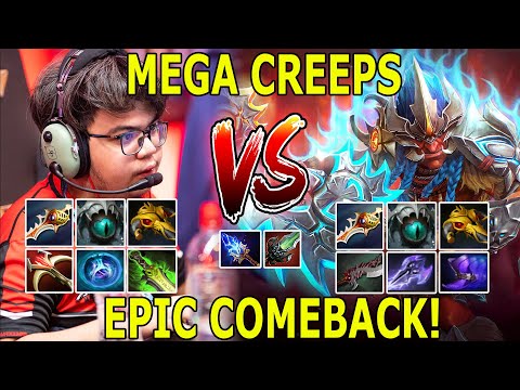FNATIC.Raven Morph - Mega creeps Comeback vs full slotted Troll | DOTA 2 Gameplay