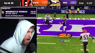 Using My New 50/50 Vikings Theme Team...