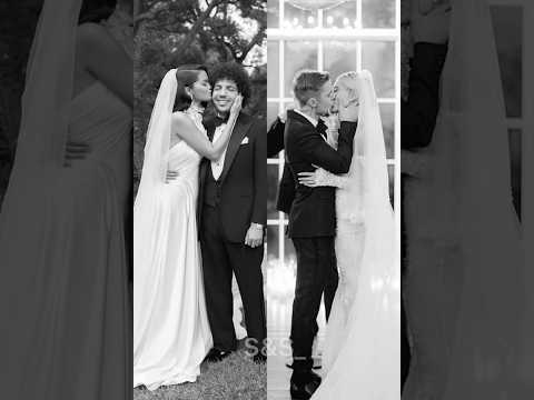 Selena Gomez and Benny Blanco wedding | Hailey Bieber and Justin Bieber Wedding 🥹❤️ #fyp #shorts