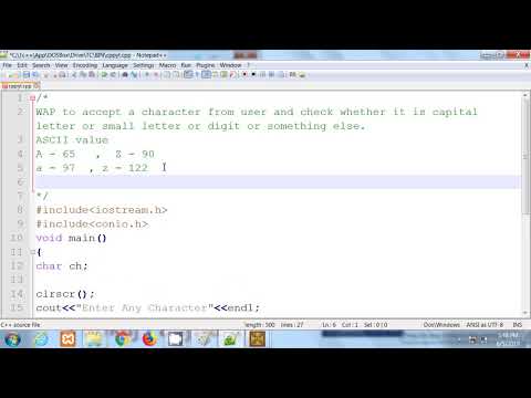 20 C in Hindi | Accept Character and Check capital or small letter or digit
