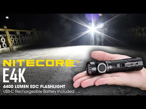 FLASHLIGHT EXPLORER SERIES/4400 LUMENS E4K NITECORE video