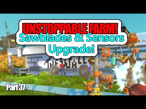 Ultimate Farm Defense! Sawblades, Sensors & Bot Raids - Scrap Mechanic part 37