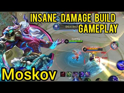POWERFUL MOSKOV INSANE DAMAGE BUILD Gameplay// Build Top 1 Global Moskov~MLBB
