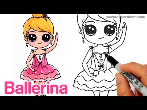 How to draw a ballerina dancer easy and cute
