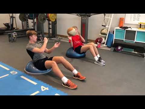 Partner Core Workout using a Medicine Ball