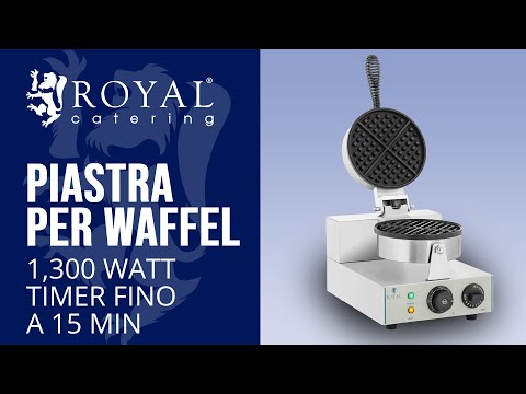 Video - Piastra per waffel - 1 x 1.300 Watt - rotonda