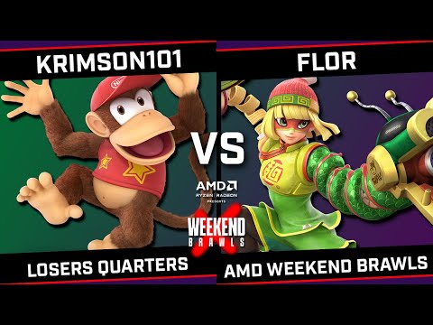 Krimson101 (Diddy Kong) vs FLOR (Lucina/Min Min) - AMD Weekend Brawls