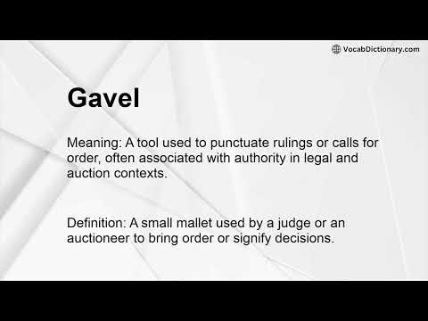 Gavel Meaning