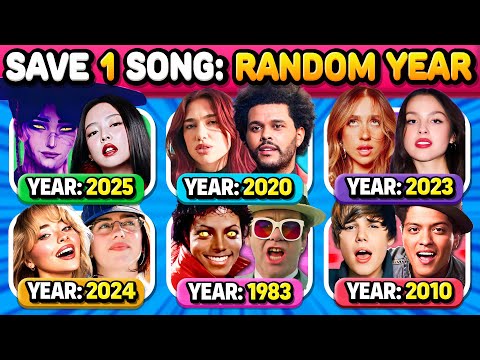 Save One Song: RANDOM YEAR (6 Songs Challenge) | Music Quiz 2025