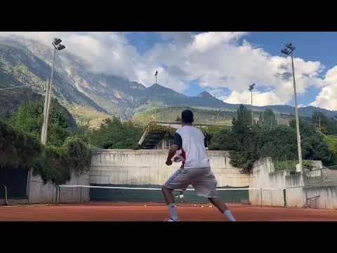 Tennis palleggio di riscaldamento. Terza categoria (3.3)