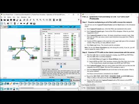 9.3.1.2 Packet Tracer Simulation - Exploration of TCP and UDP Communication - Agus Hermawan