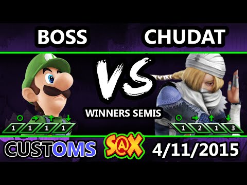 S@X Customs - MOR | Chudat (SHeik) Vs. MVG | Boss (Luigi) SSB4 Winners Semis - Smash 4