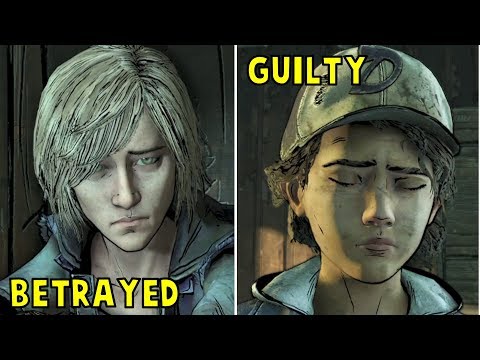 Violet Reaction if Clem Romanced Her But Saved Louis -All Choices- The Walking Dead Final Season Ep3