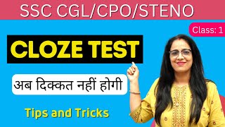 Cloze Test For SSC CGL / CPO / Steno || Best Strategy || Cloze Test English tricks || By Rani Ma