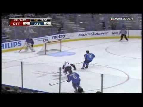 Hedberg blunder - easy Spezza goal